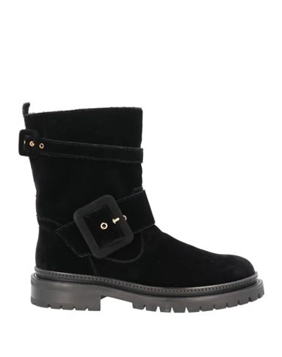 Shop L'autre Chose L' Autre Chose Woman Ankle Boots Black Size 7 Textile Fibers