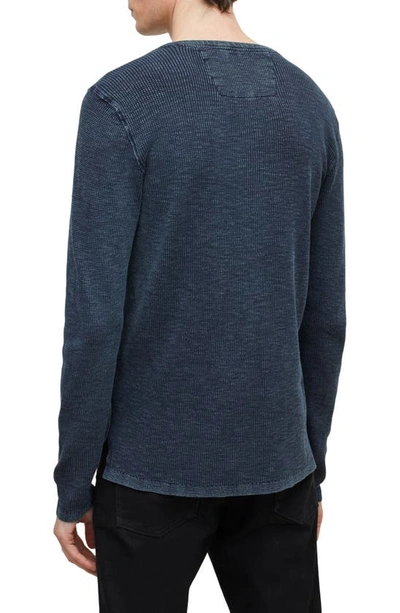 John Varvatos Memphis Waffle Henley In Navy