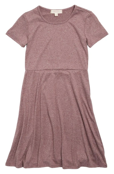 Shop Walking On Sunshine Kids' Fit And Flare Dress In Wine