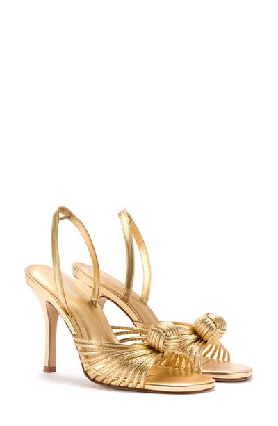 Shop Larroude Valerie Slingback Sandal In Gold