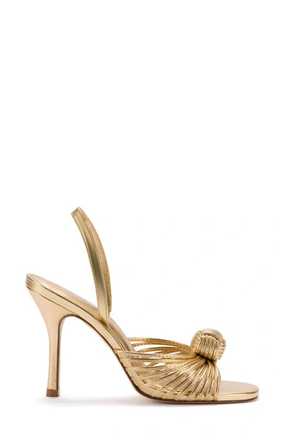 Shop Larroude Valerie Slingback Sandal In Gold