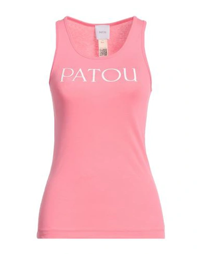 Shop Patou Woman Tank Top Pink Size L Cotton