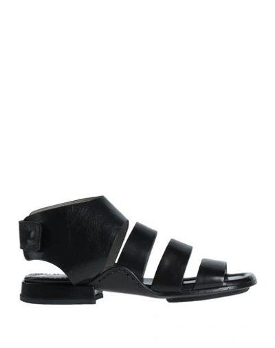 Shop Ixos Woman Sandals Black Size 5 Soft Leather, Textile Fibers