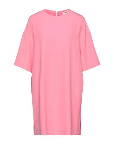 Ottod'ame Woman Mini Dress Pink Size 6 Polyester, Elastane In Pink