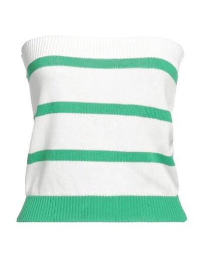 Vicolo Woman Top Green Size Onesize Cotton In Green