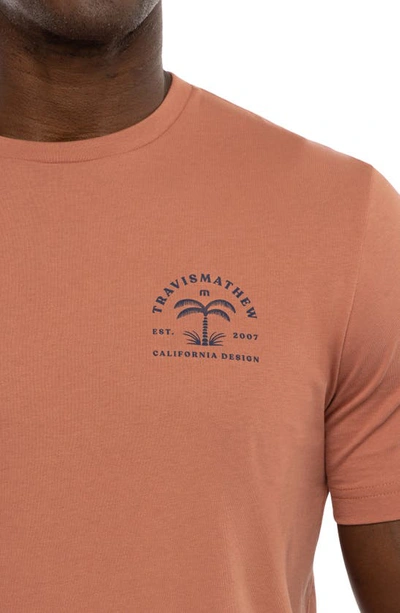 Shop Travismathew Shock And Awe Cotton Graphic Tee In Copper