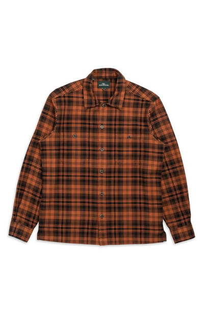 Shop Rodd & Gunn Bryant Plaid Flannel Button-up Shirt In Pumpkin