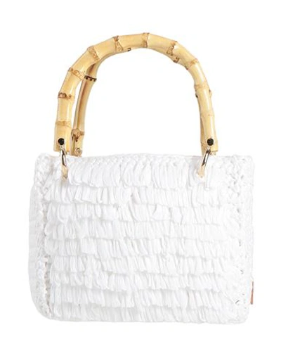 Shop Chica Woman Handbag White Size - Viscose, Bamboo