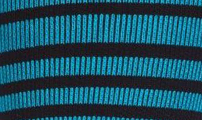 Shop Memoi Gradient Stripe Performance Compression Socks In Electric Blue