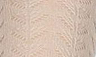 Memoi Pelerine Pointelle Sweater Tights In Latte