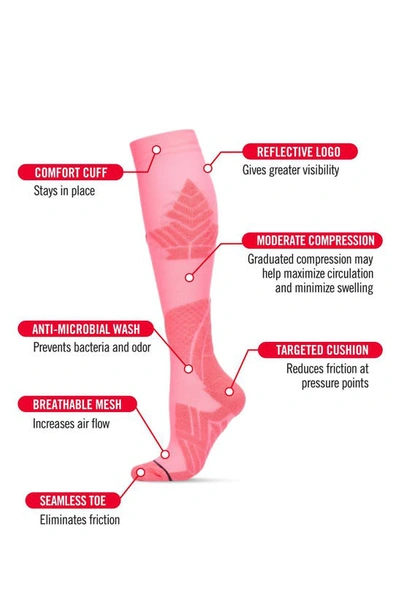 Shop Memoi Ultra Tech Performance Socks In Electric Pink