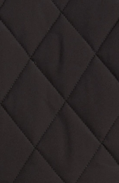 Shop Bcbgmaxazria Quilted Water Resistant Blazer In Black