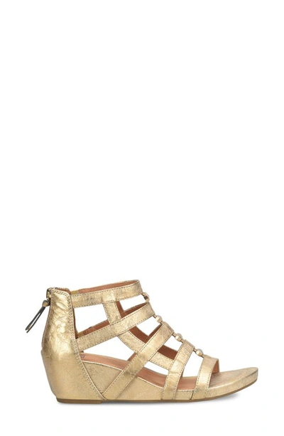 Shop Söfft Rio Ii Strappy Wedge Sandal In Gold