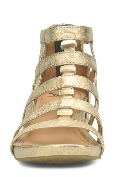 Shop Söfft Rio Ii Strappy Wedge Sandal In Gold