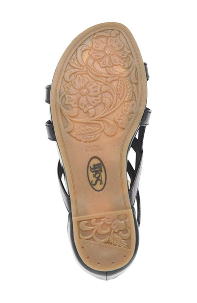 Söfft Rio Ii Strappy Wedge Sandal In Black Patent