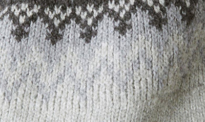 Shop Lucky Brand Fair Isle Turtleneck Sweater In Light Grey Heather Combo