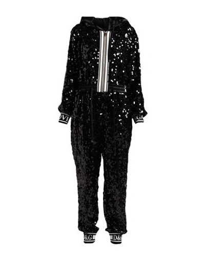 Shop Dolce & Gabbana Woman Jumpsuit Black Size 4 Polyester, Silk, Elastane