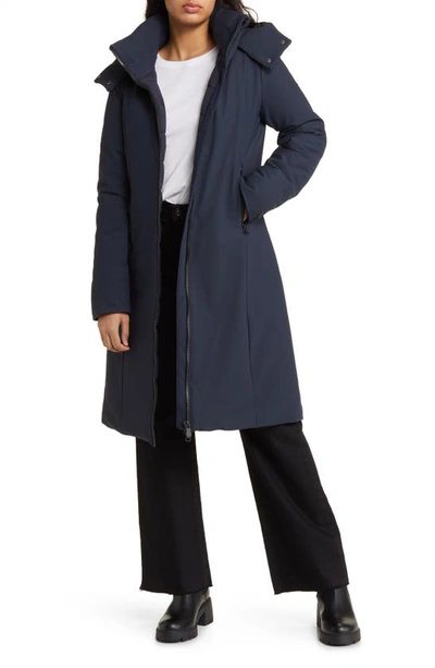 Shop Save The Duck Alkinia Coat In Blue Black