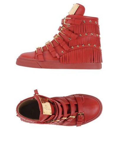 Shop Giuseppe Zanotti High-tops In Red