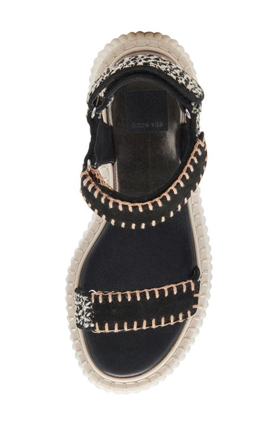 Shop Dolce Vita Debra Platform Sandal In Black/ White Nubuck