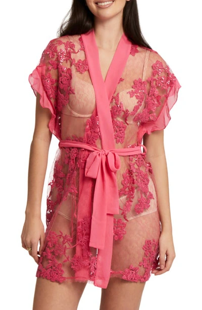 Shop Rya Collection Charming Lace Wrap In Azalea