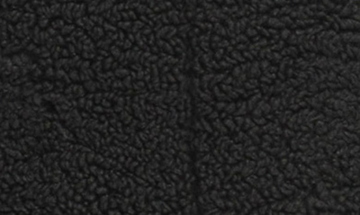 Levi's Quilted Fleece Long Teddy Coat In Black