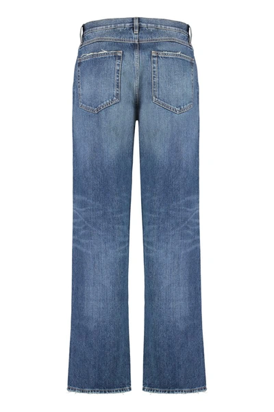 Shop Burberry Wide-leg Jeans In Denim