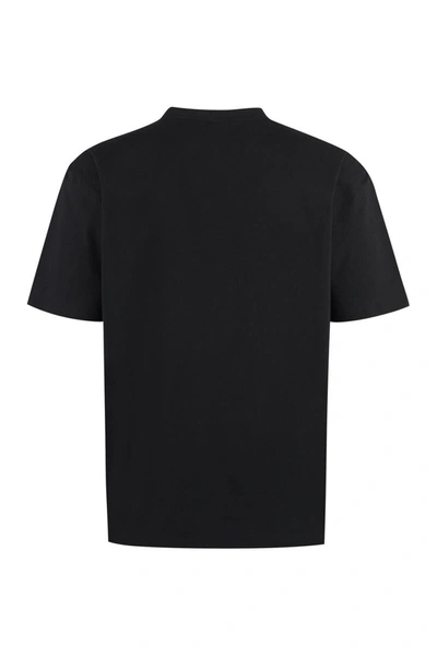 Shop Hugo Boss Boss Cotton Crew-neck T-shirt In Black