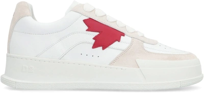 Shop Dsquared2 Canadian Leather Low-top Sneakers In White
