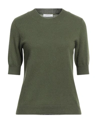 Shop Majestic Filatures Woman Sweater Military Green Size 1 Cashmere