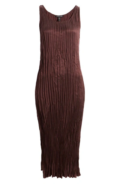 Shop Eileen Fisher Scoop Neck Midi Dress In Cassis