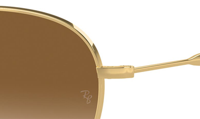 Ray Ban 55mm Gradient Phantos Sunglasses In Gold Flash