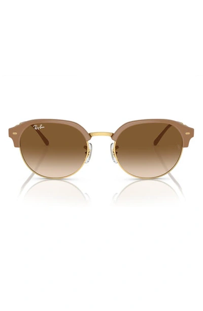 Shop Ray Ban Clubmaster 53mm Sunglasses In Beige