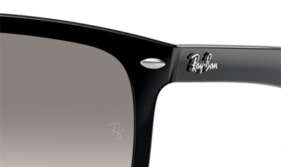 Shop Ray Ban Ray-ban Boyfriend Two 60mm Gradient Square Sunglasses In Black
