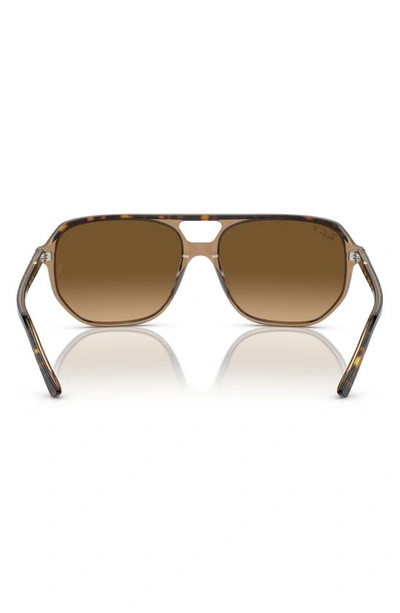 Ray Ban Bill One Sunglasses Havana On Transparent Brown Frame Brown Lenses Polarized 57-16 In Havana