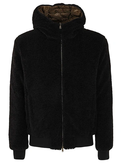 Shop Herno Reversible Bomber Jacket With Hood Clothing In Black