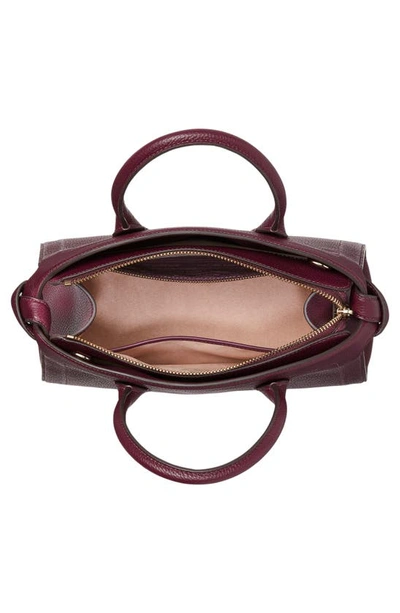 Kate Spade New York Medium Knott Pebbled Leather Satchel In Deep Cherry