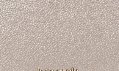 Shop Kate Spade Medium Knott Pebbled Leather Satchel In Warm Taupe.