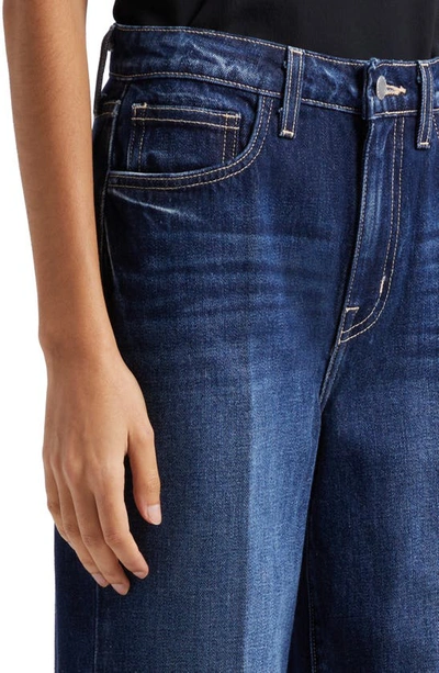 Shop L Agence Miley High Waist Cuff Wide Leg Jeans In Denmark