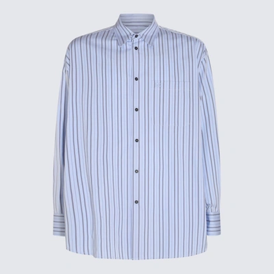 Shop Off-white Navy Cotton Stripe Shirt In Blue