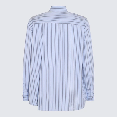 Shop Off-white Navy Cotton Stripe Shirt In Blue