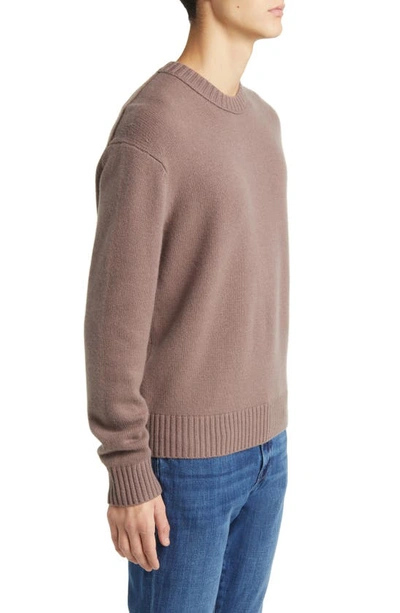 Shop Frame Cashmere Crewneck Sweater In Dry Rose
