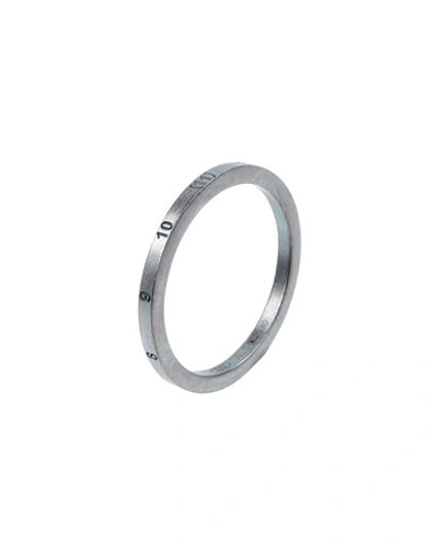 Shop Maison Margiela Man Ring Lead Size L 925/1000 Silver In Grey