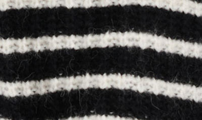 Shop Alex Mill Normandie Stripe Wool & Alpaca Blend Crewneck Sweater In Black/ Ivory