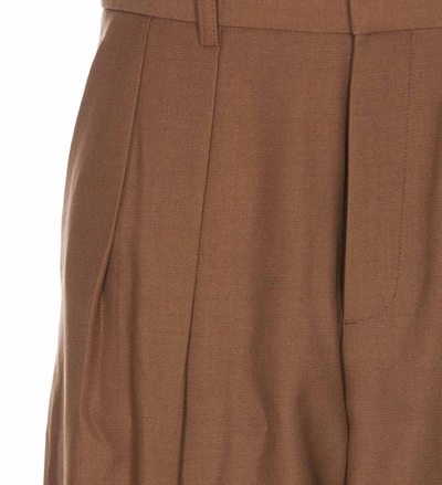 Shop Victoria Beckham Trousers In Brown