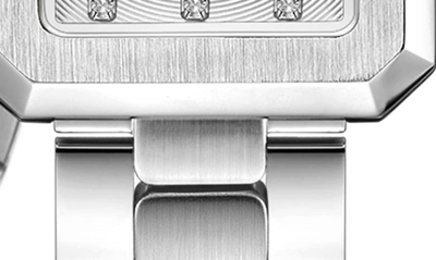 Jbw Women's Arc Double Stainless Steel Bracelet Watch, 23mm X 25mm In Stainless Steel