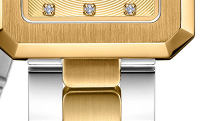 Jbw Women's Arc Double Stainless Steel Bracelet Watch, 23mm X 25mm In Two-tone