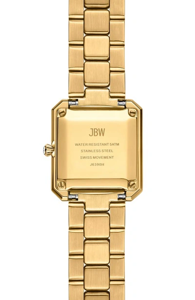 Shop Jbw Arc Lab-created Diamond Double Wrap Bracelet Watch, 23mm In 18k Gold