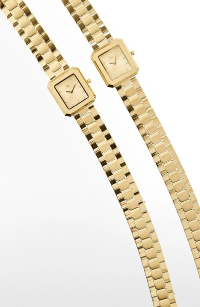 Shop Jbw Arc Lab-created Diamond Double Wrap Bracelet Watch, 23mm In 18k Gold