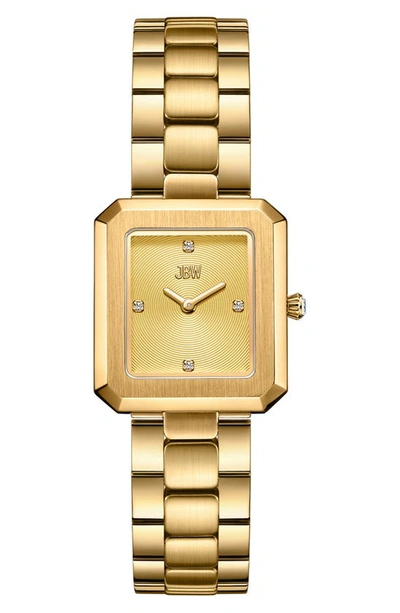 Shop Jbw Arc Single Essential Lab Created Diamond Bracelet Watch, 23mm In 18k Gold
